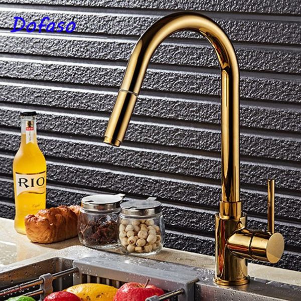 

bathroom sink faucets dofaso luxury bath faucet gold kitchen pull out tap sprayer swivel cold and water down