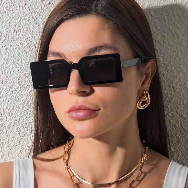 

sunglasses transparent ocean small square women vintage brand designer rectangle frame shades female, White;black