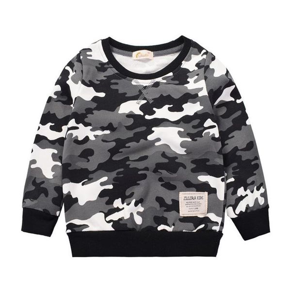 

hoodies & sweatshirts baby boys girls clothes camouflage casual hoodie korean kids long sleeves sweater toddler infant t-shirt, Black