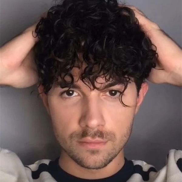 

black men's men's hair short curly wig