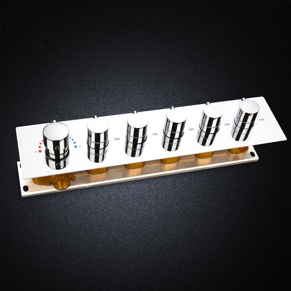 

bathroom shower sets 5 way thrmostatic mixing valve diverter high flow