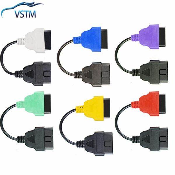 

3/4/6pcs/set for fiatecuscan obd2 connector diagnostic cable multiecuscan adaptor tools