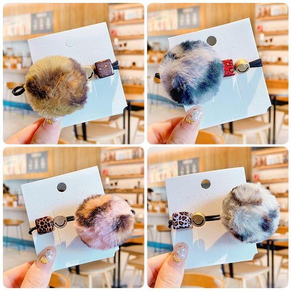 

hair accessories women girls elegant retro leopard ball elastic bands lady lovely scrunchies rubber female
