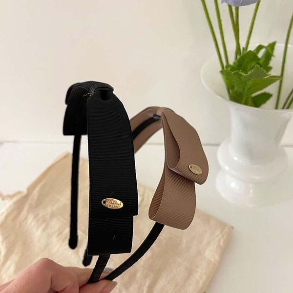 

hair accessories 2021 black bow bezel headband for women girls vintage bands wide hairband diademas para el pelo mujer, Slivery;white