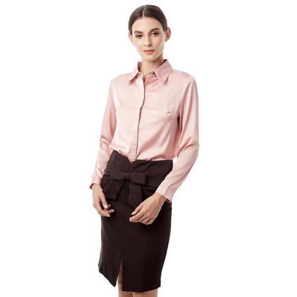 

s-3xl fashion temperament women's v-neck office printed chiffon long-sleeved shirt blouses & shirts, White