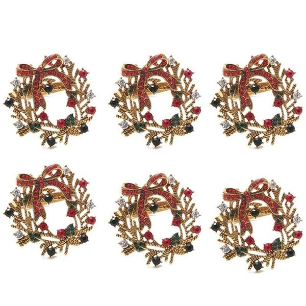

napkin rings christmas wreath metal buckle holder circle el restaurant wedding party dinner