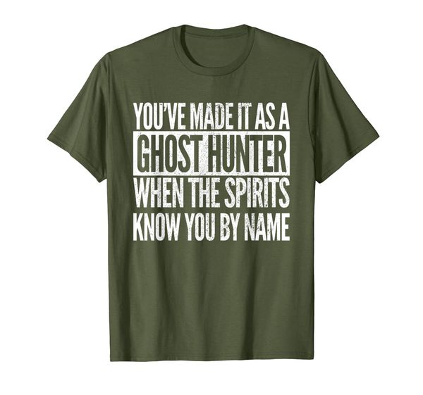

funny ghost hunter shirt for paranormal investigators, White;black