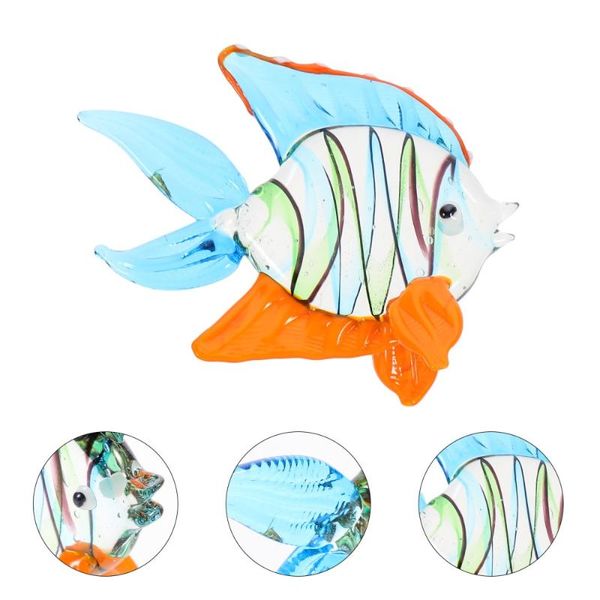 

decorations 1pc lovely glass fish figurine unique home decoration chic desktop