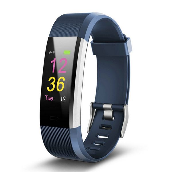 

id115 plus smart watches bracelet fitness tracker heart rate watchbands smartwatch for android ios cellphones with box