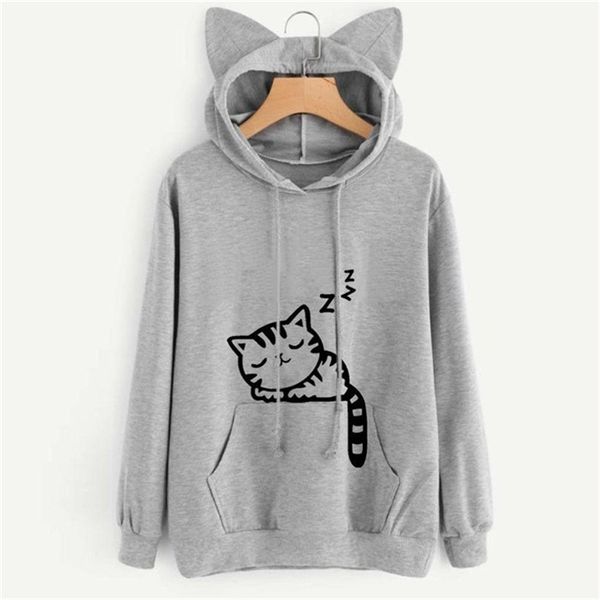 

autumn winter women hoodie plus size pullover casu, Black