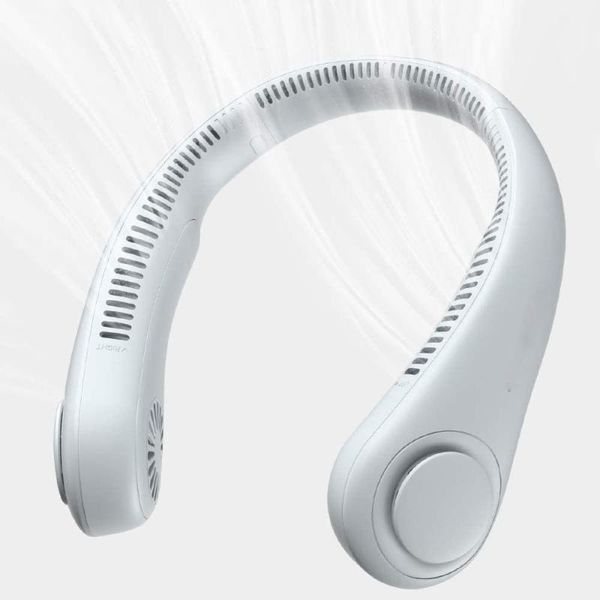 

electric fans 2021 mini bladeless fan neck 4000mah usb rechargeable mute sports for home outdoor ventilador portatil abanicos