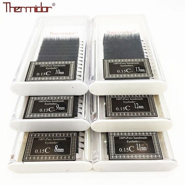 

thermidor 12rows faux eyelashes extension natural individual eyelash maquiagem cilios for professionals soft