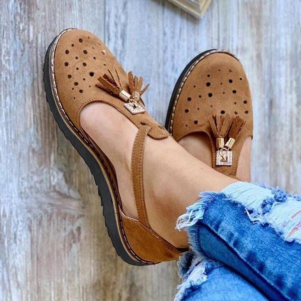 

sandals 2021 tassel round toe casual flat chunky heel shoes women wedges high leisure woman, Black