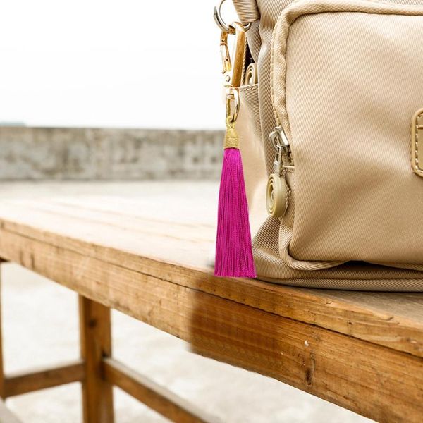 

charms 10pcs 8.5cm tassel long multicolor silk cords for earrings pendant satin tassels diy jewelry making, Bronze;silver