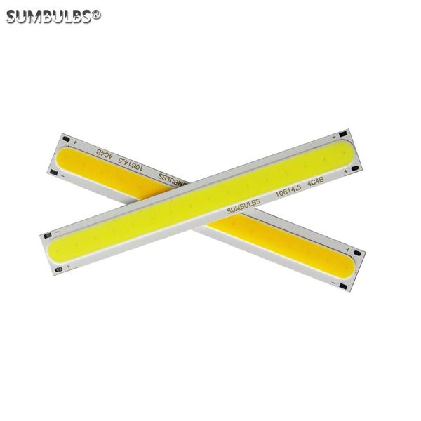 

10pcs/lot bulk sale 108x15mm led light source dc12v input 4w bulb chip on board warm 3000k cold 6500k cob for diy lamp modules