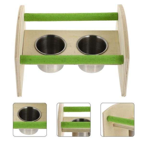 

other bird supplies 1pc perch with cups table playstand training birds standing stick
