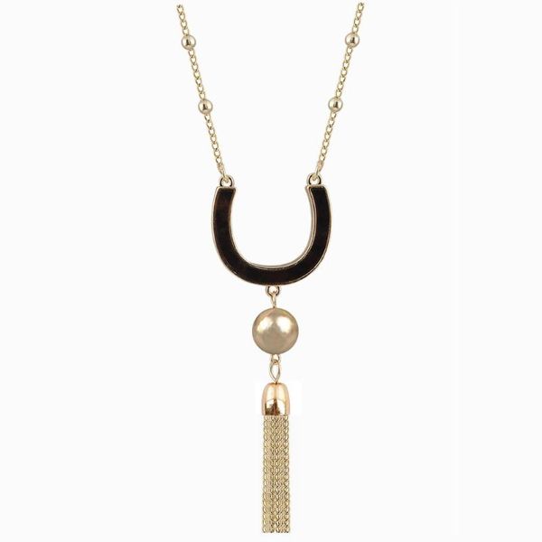 

chains vintage boho long fringe tassel necklaces pendant for women, Silver