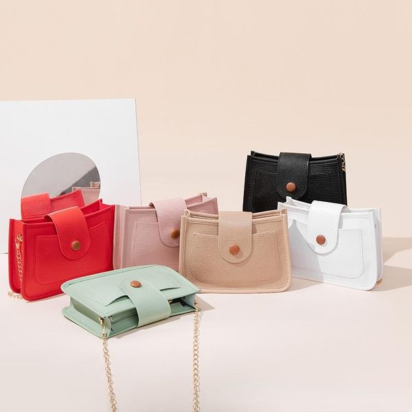 

evening bags button decoration metal buckle women's handbag fashion all-match simple messenger bag party luxury designer shoulder