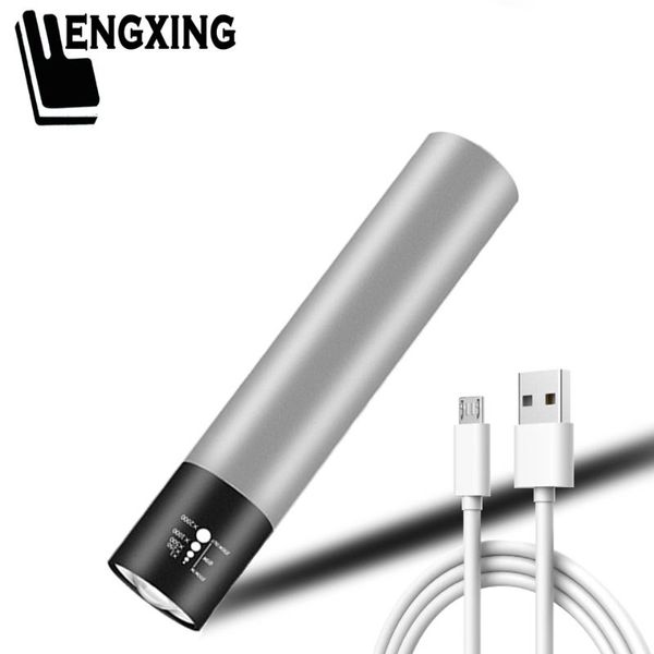 

flashlights torches torch z50 usb rechargeable led with t6 built-in 1200mah lithium battery waterproof camping light zoomable