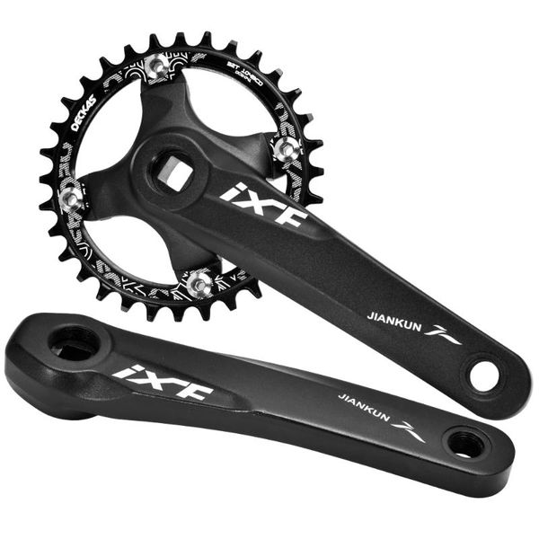 

bike heels & chainwheels ixf square hole bicycle crankset mountain crank 170mm 104bcd round chainring 32t 34t 36t 38t deckas chainwheel