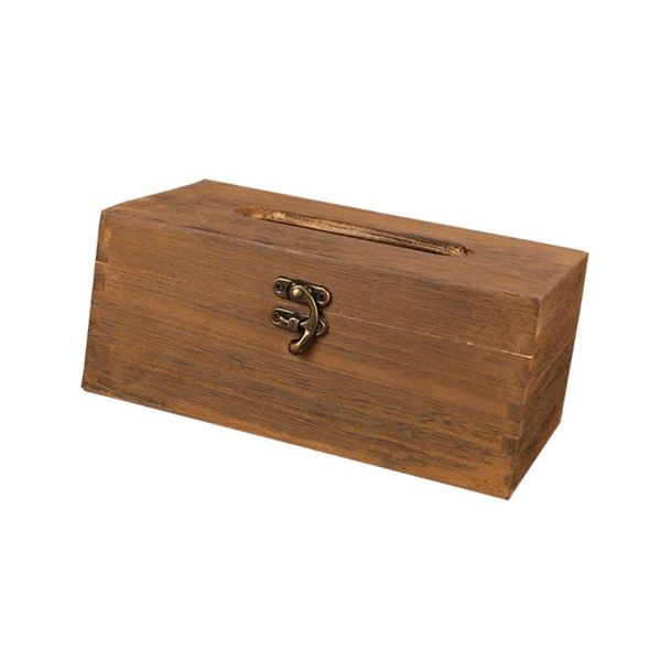 

tissue boxes & napkins wooden box vintage holder napkin case for home car restaurant (long)