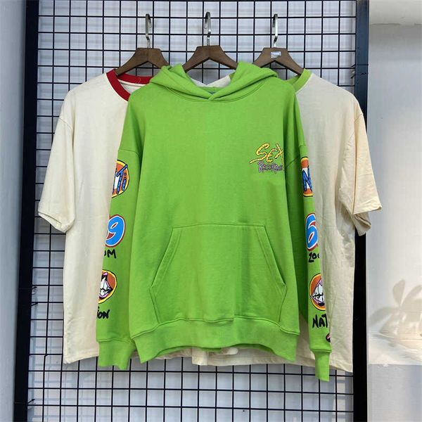 

men's hoodies high street fashion sweater printed hip hop rap green hoodie, Black