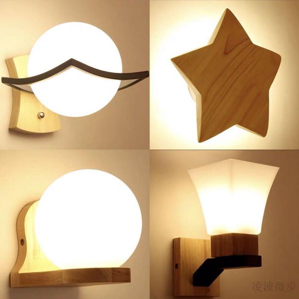 

wall lamp nordic bedroom bedside living room simple modern staircase corridor creative background