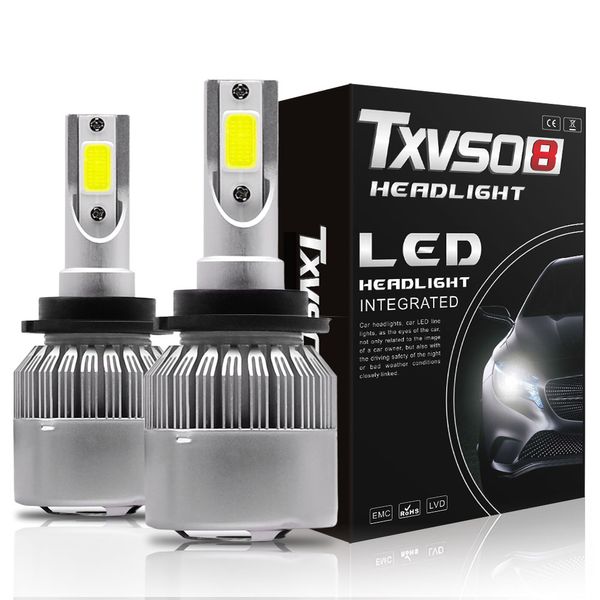 TXVSO8 Автомобильный светодиодный фар D2SD4S 20000lumens High Beam 6000K белый супер яркие 2 шт. Простая установка Авто света