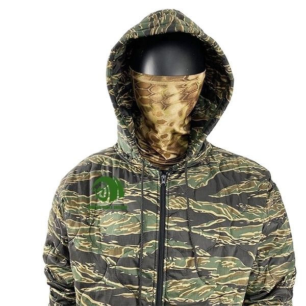 

kangoo 2021 ale camouflage tactical tiger stripe woobie hoodie, Black;green