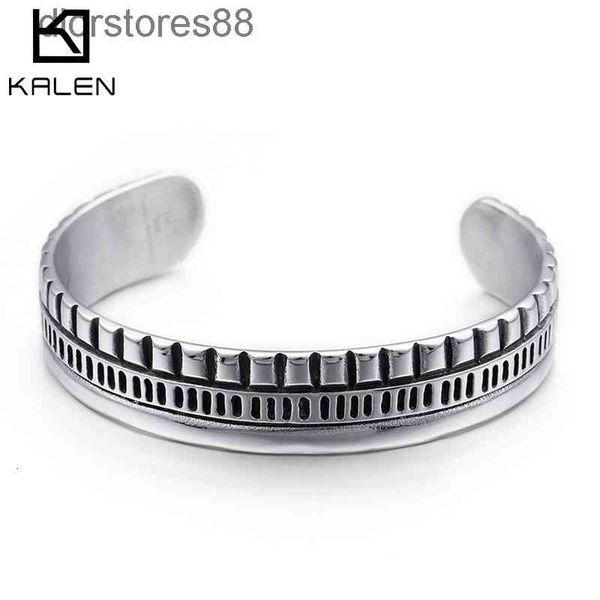

bangles bracelet jewelry stainless steel wide face personalized men's simple fashion box case, Black