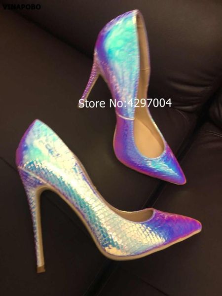 

arrival snake skin shallow women's party shoes mixed colors pu leather pointed toe high heels women pumps fashion dress, Black