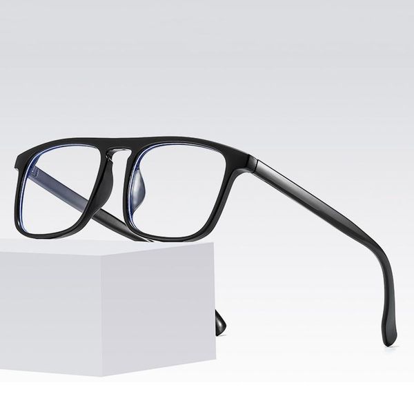 

fashion sunglasses frames prescription eyeglasses for easing digital eye strain and blue light blocking harmfull device bad ray uv400 coatin, Black