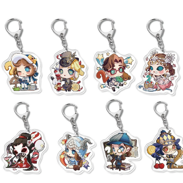 

identity v keychain men emma woods key chain for women cartoon fashion key holder for key kid anime cute fashion metal breloczek, Slivery;golden