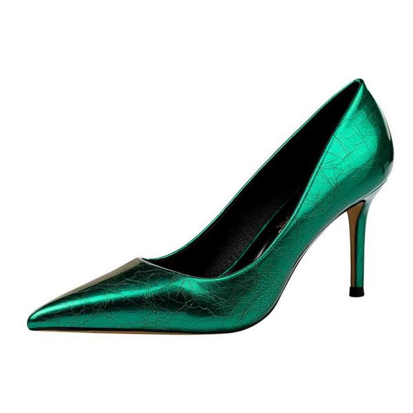 

shallow pointy toe ladies shoes classical gladiator stilettos woman heel dress plus size, Black