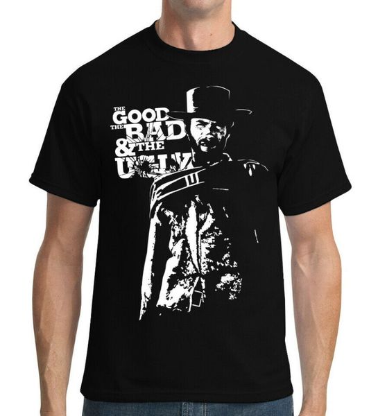 

r2 the good the bad and the ugly clint eastwood black t-shirt man with no name, White;black