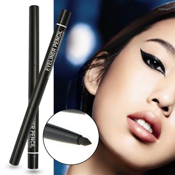 

1pc sweatproof not blooming easy to color quick dry eyeliner black liquid automatic rotating cosmetics tslm21