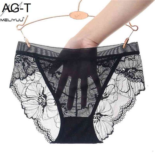 

women's underwear lace perspective briefs silk for girls ladies bikini mesh transparent panties lingerie, Black;pink