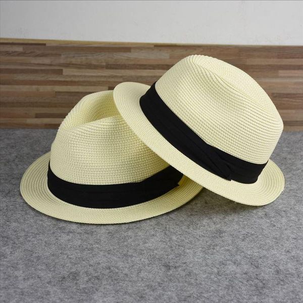 

wide brim hats small large size paper straw man summer handsome sun cap big trilby jazz hat plus fedoras 56-58cm 58-60cm, Blue;gray