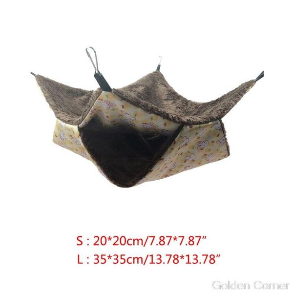 

small animal supplies pets birds hamster hanging bed double layer mouse squirrel warm nest animals cotton hammock beds nesters s25 20