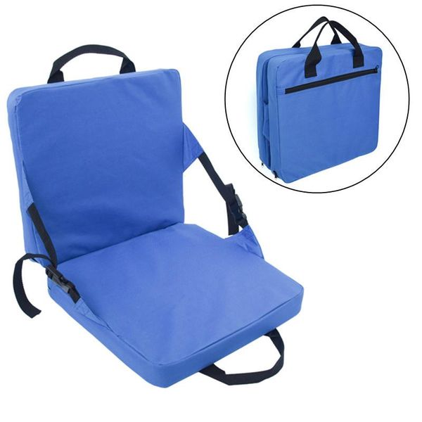 

outdoor portable camping travel folding cushion chair with backrest beach moisture-proof thickened sponge fishing accessories
