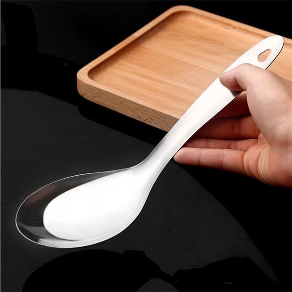 

spoons stainless steel rice spoon soup serving deepen thicken large capacity small creative cinnerware free