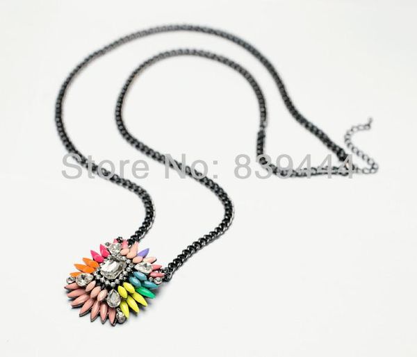 

elegant christmas jewelry acrylic stone pendant necklace necklaces, Silver