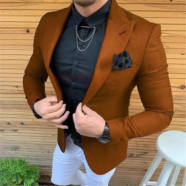 

men's suits & blazers latest suit 2 piece men tailored slim fit evening party dresses male blazer pants wedding groom tuxedos jacket, White;black