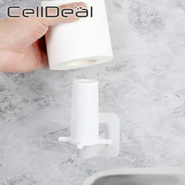 

1/2pcs self-adhesive kitchen towel holder multifunction paper accessories under cabinet roll rack tissue hanger storage & organization