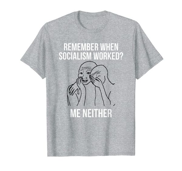 

socialism doesn't work npc anti socialist communism t-shirt, White;black