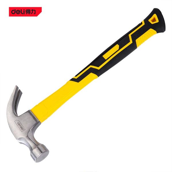 

hand tools deli dl5002 fiber handle claw hammer 0.5kg/17oz home woodworking for nailing/nail up repair furniture