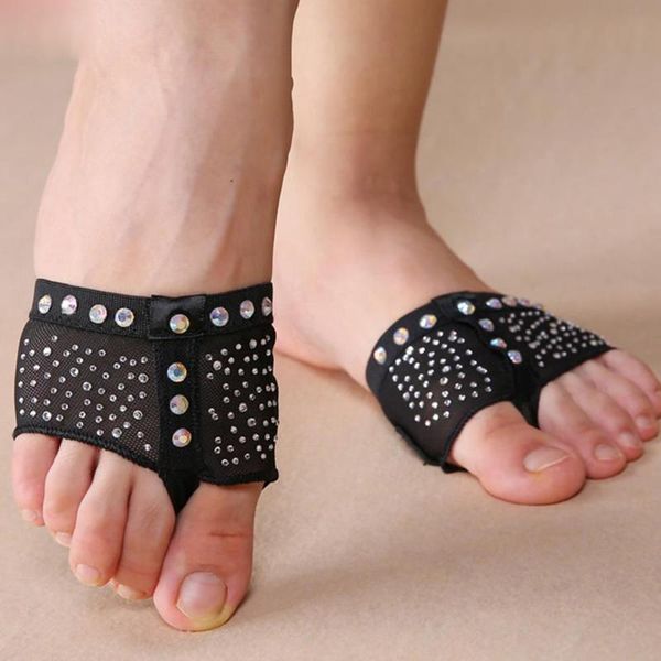 

shoes materials women belly dance foot set toe pad soles artistic gymnastics fitness insoles cover #20j04, Black