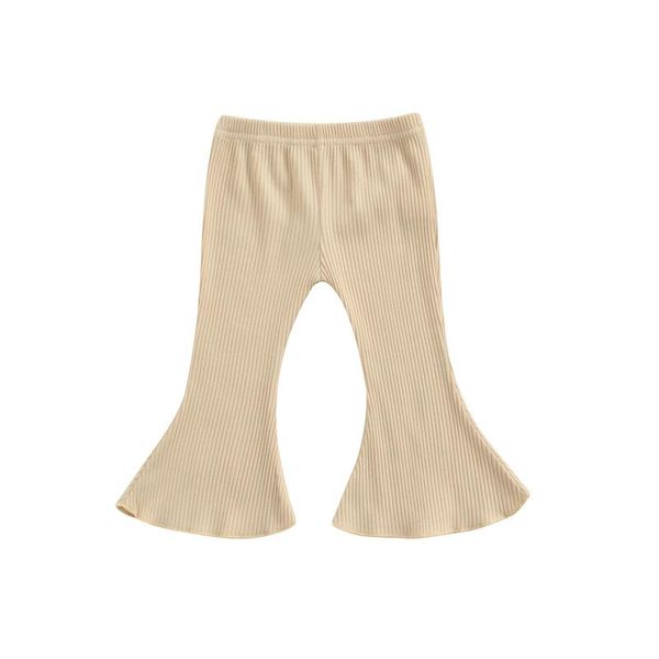 

trousers baby girls casual toddler solid color elastic waist flared pants, Blue
