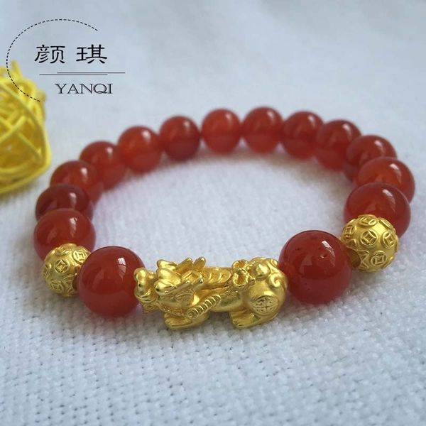 

imitation red agate bracelet for women, Black