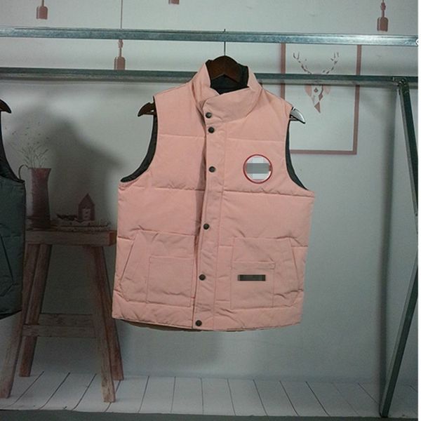 

new down thickened warm vest outdoor couple coat, Black;white